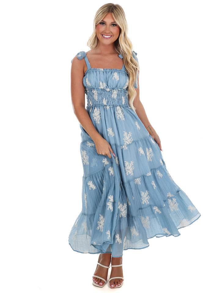 Setting the Scene Embroidered Maxi Dress