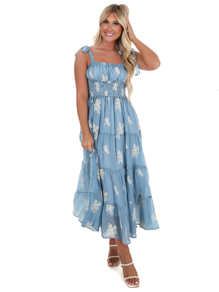 Setting the Scene Embroidered Maxi Dress