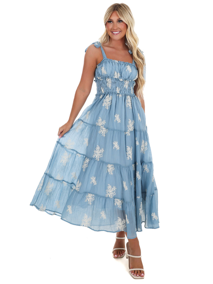 Setting the Scene Embroidered Maxi Dress
