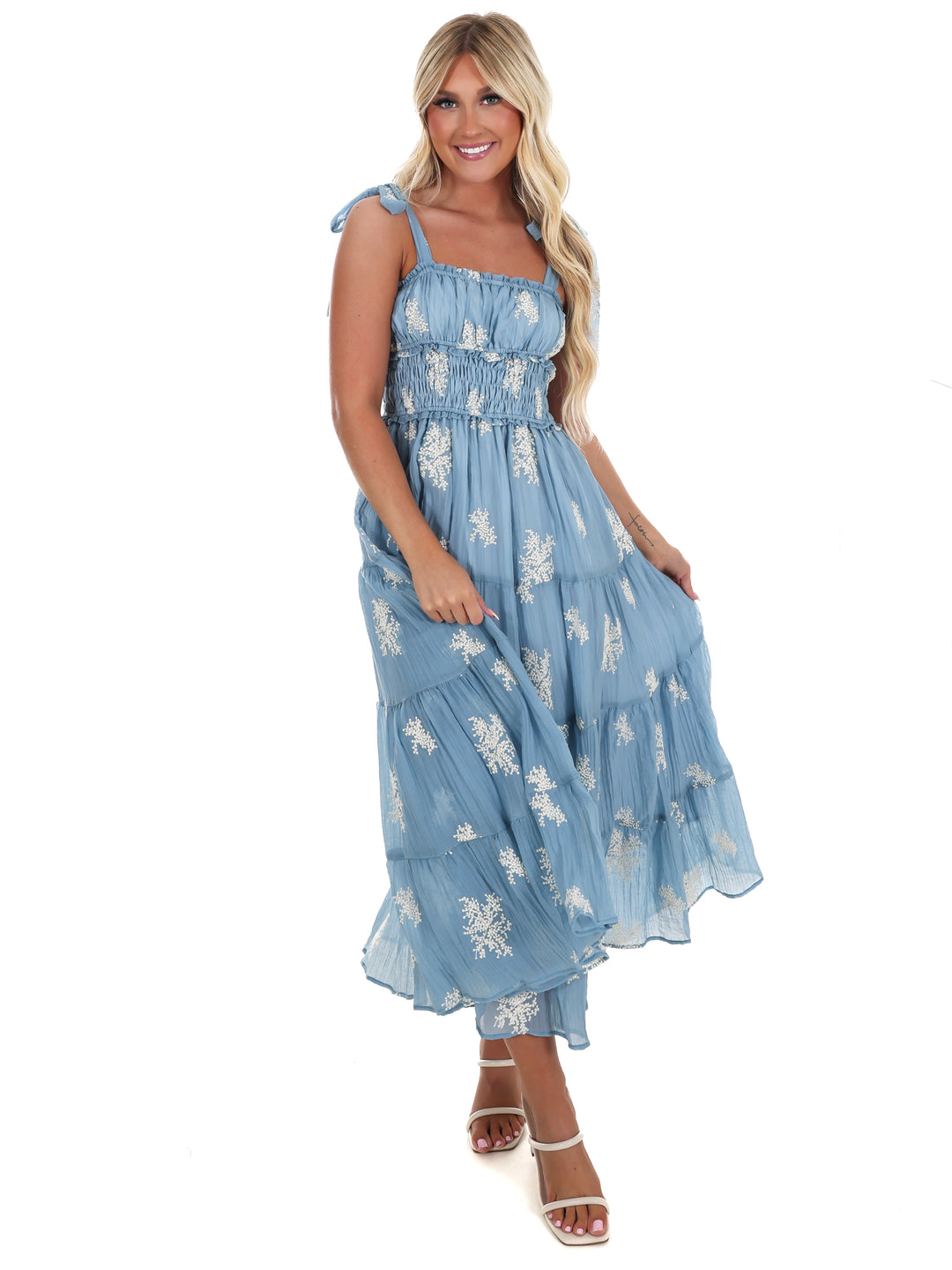 Setting the Scene Embroidered Maxi Dress