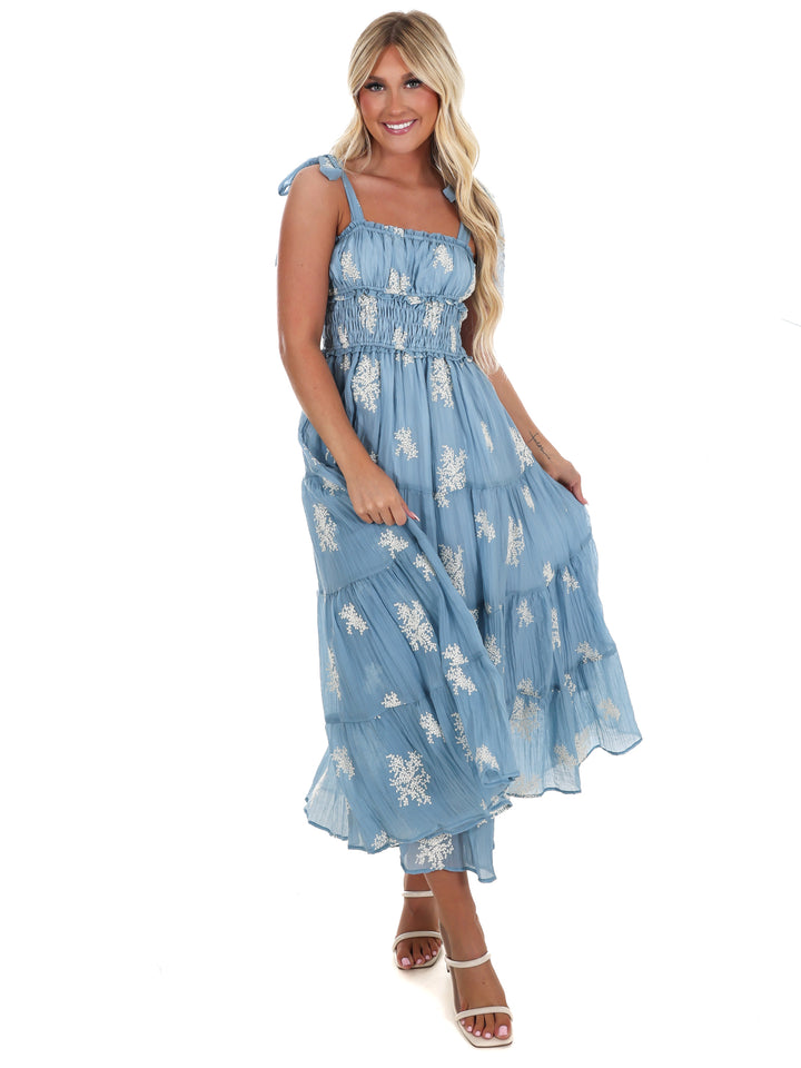 Setting the Scene Embroidered Maxi Dress