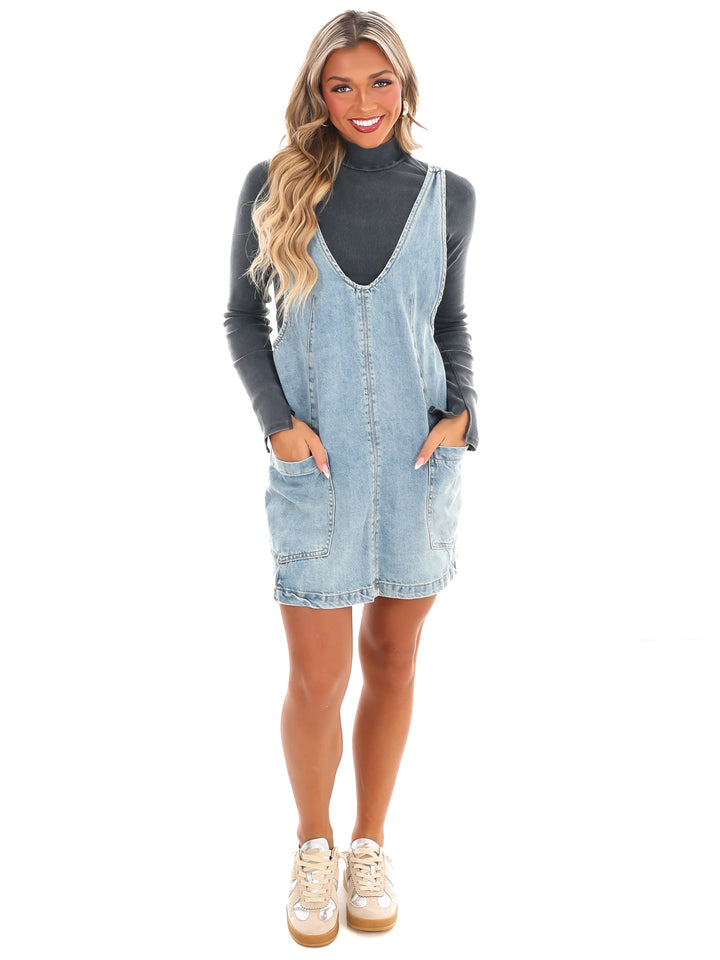 Everywhere and Back Denim Mini Dress