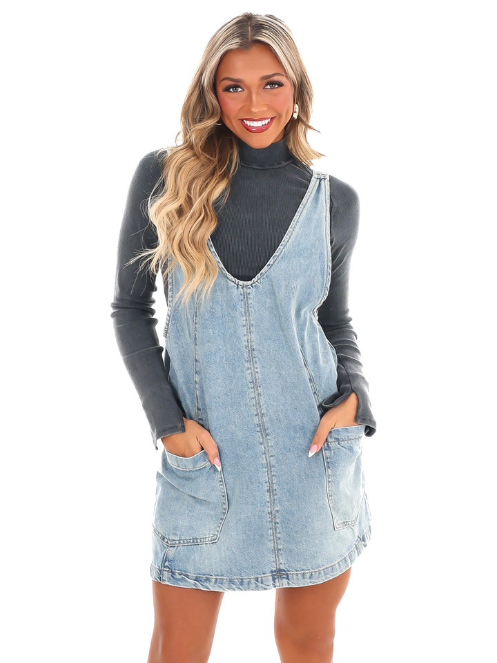 Everywhere and Back Denim Mini Dress