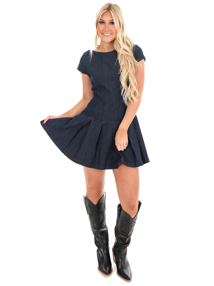 Follow My Lead Denim Mini Dress