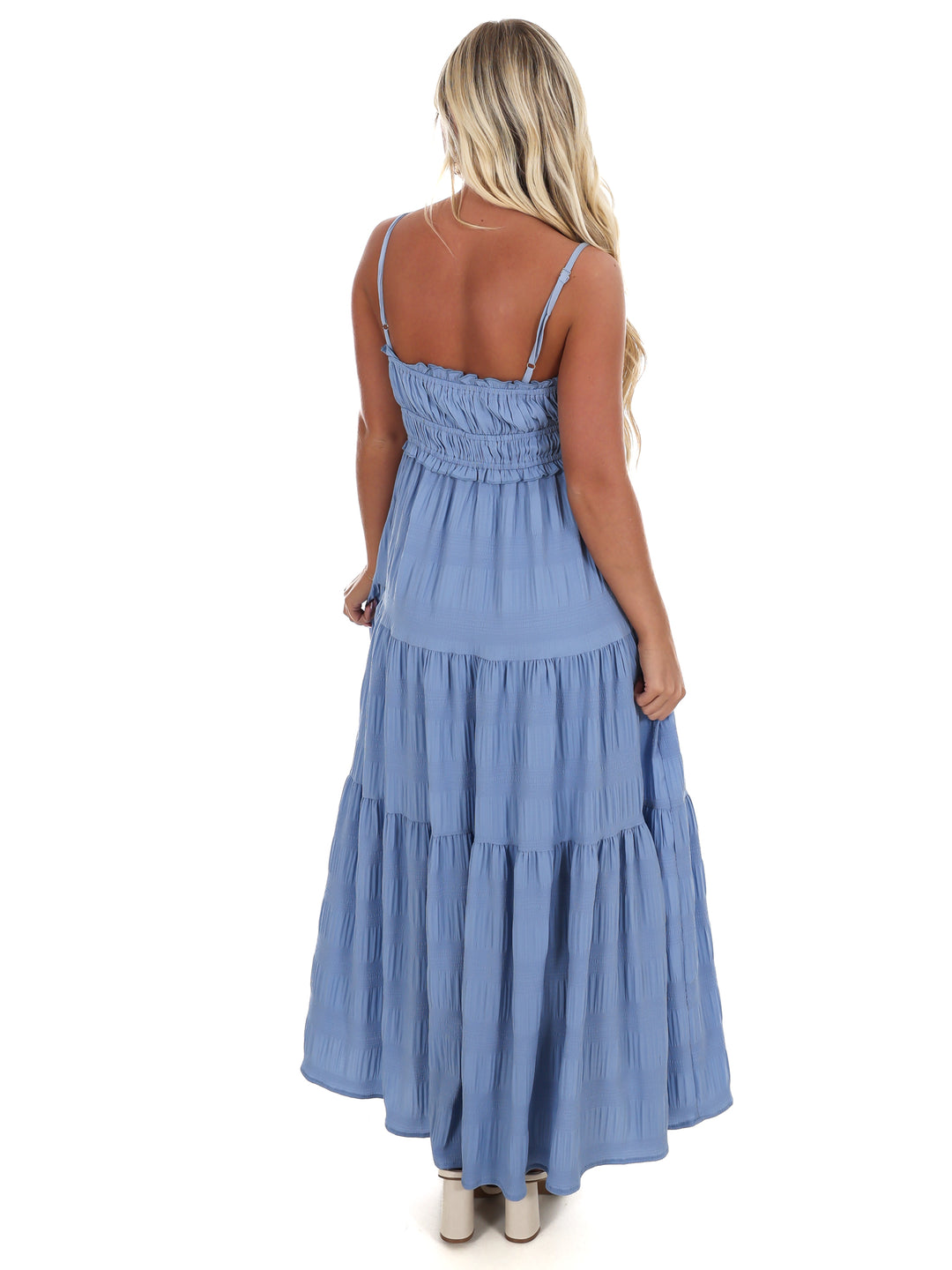 final touch maxi dress MAXI DRESS by Final Touch blue floral maxi dress women's sz S