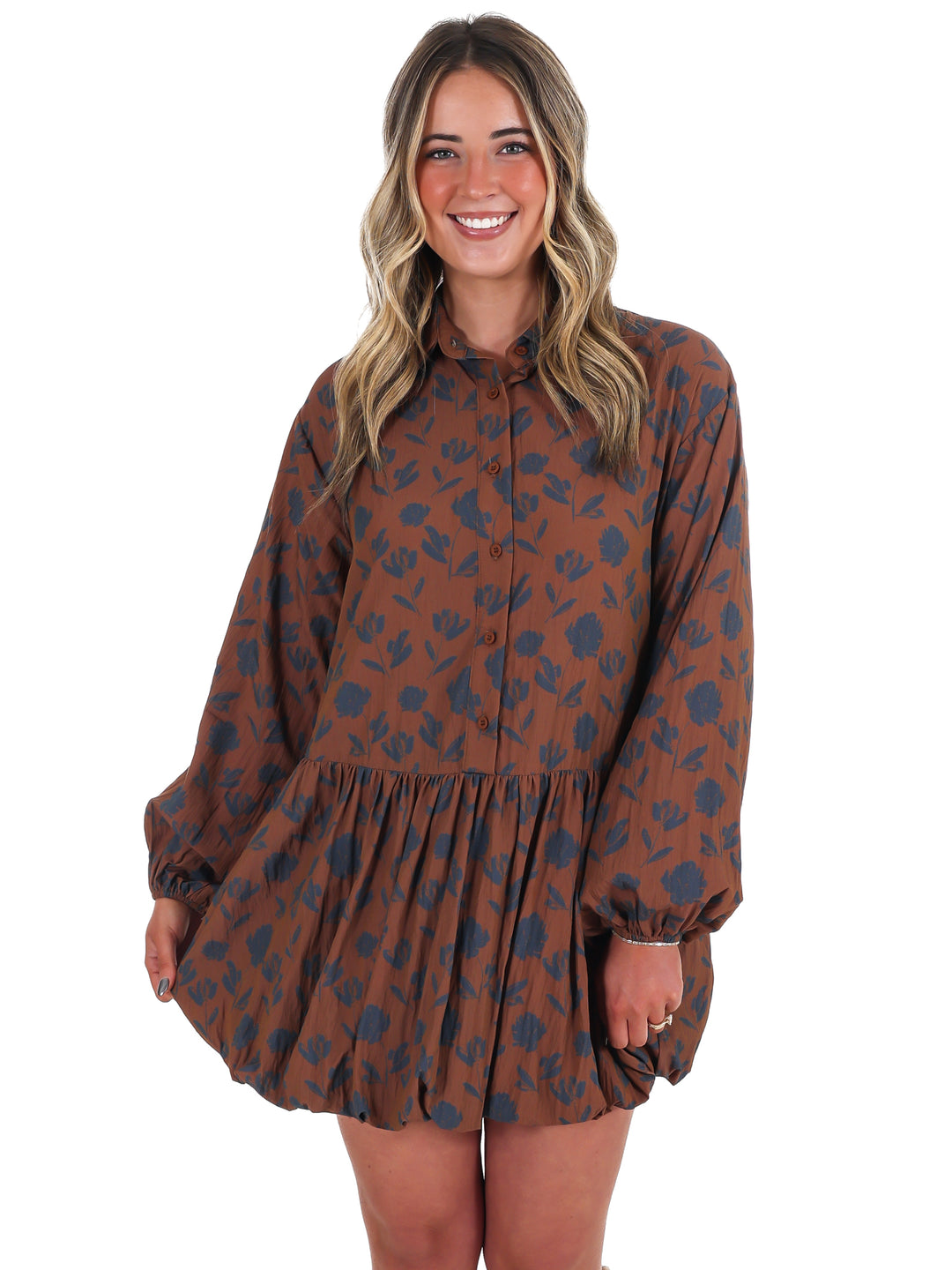 Rosalie Print Bubble Mini Dress