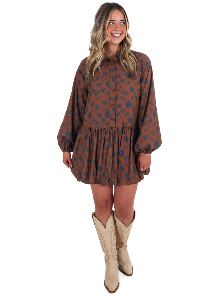 Rosalie Print Bubble Mini Dress