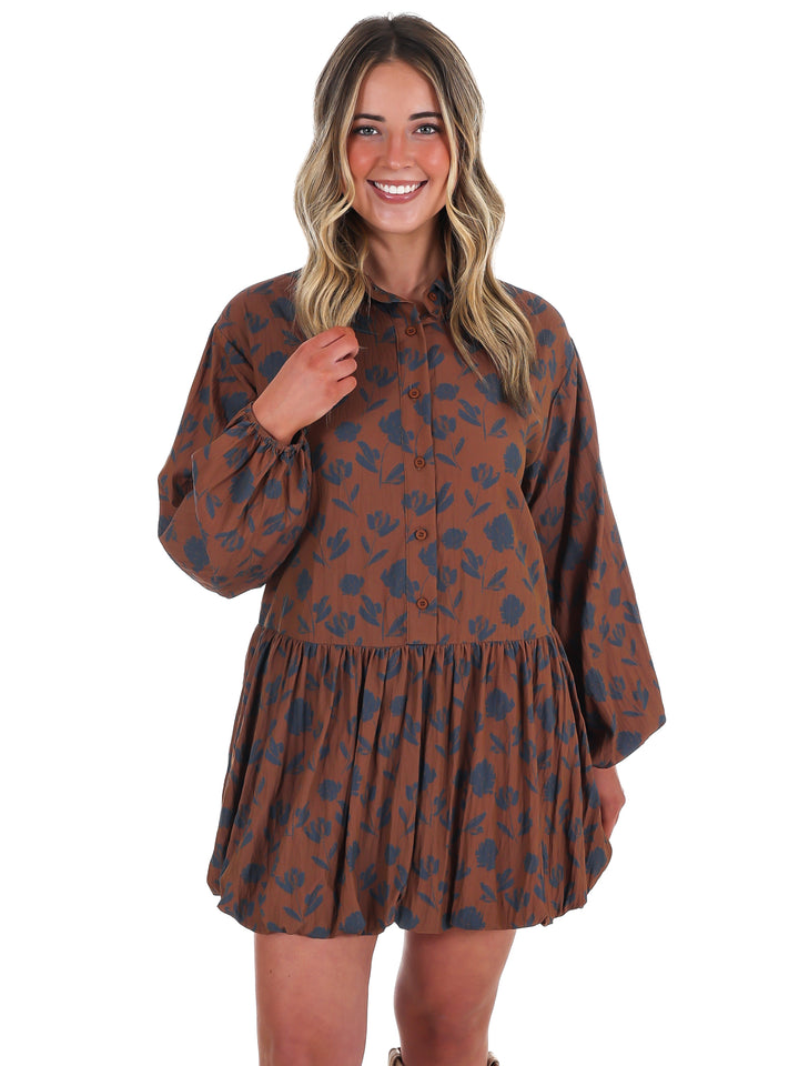 Rosalie Print Bubble Mini Dress