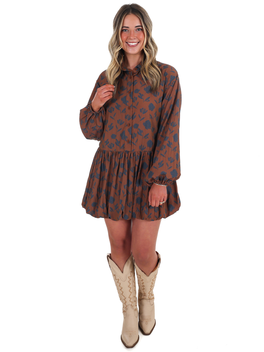 Rosalie Print Bubble Mini Dress