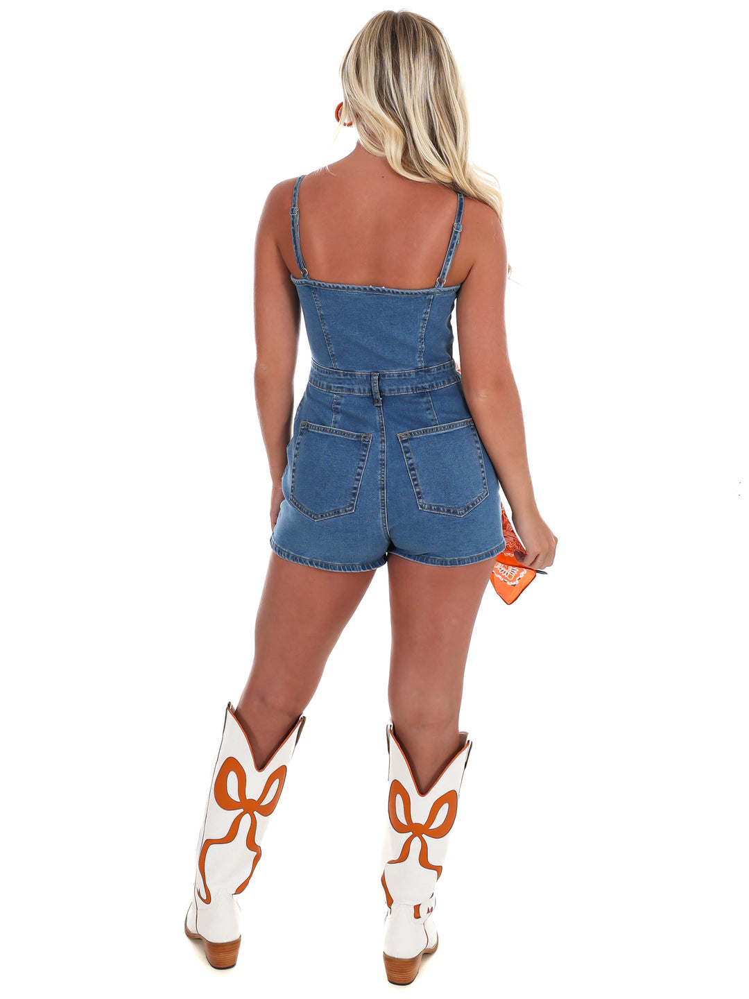 Cheer Squad Denim Romper