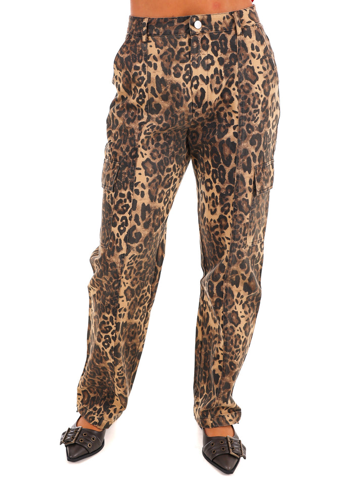 Urban Jungle Leopard Straight Cargo Pants