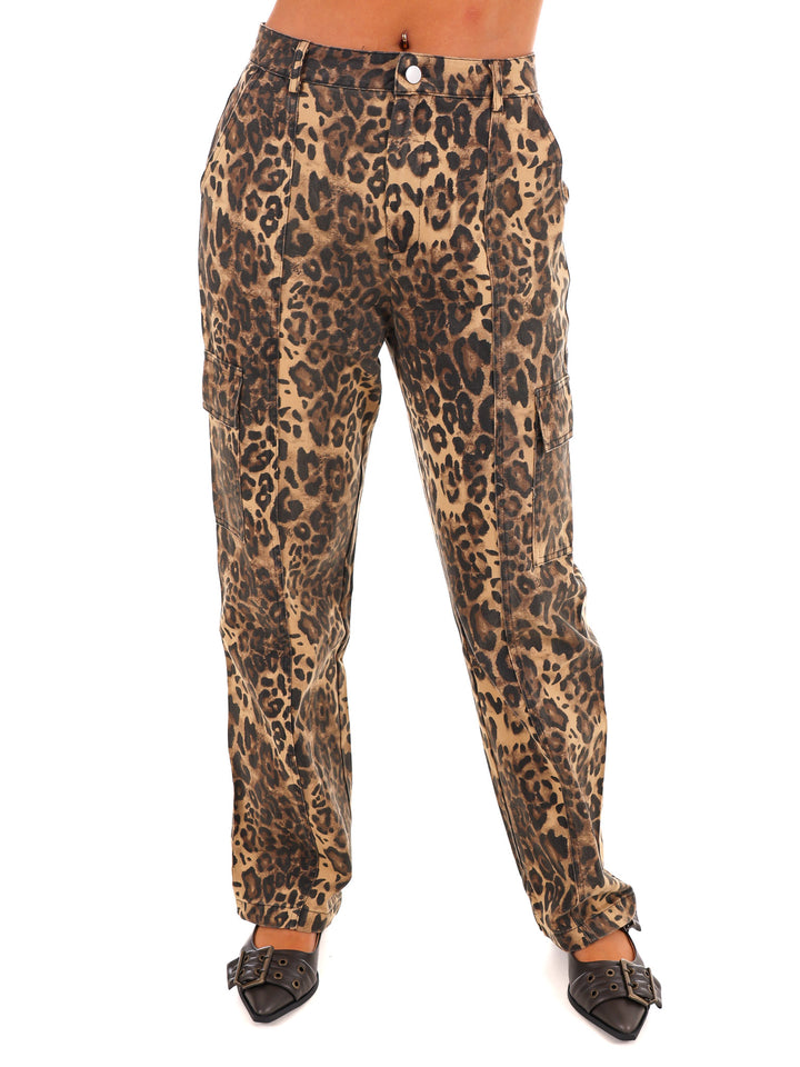 Urban Jungle Leopard Straight Cargo Pants