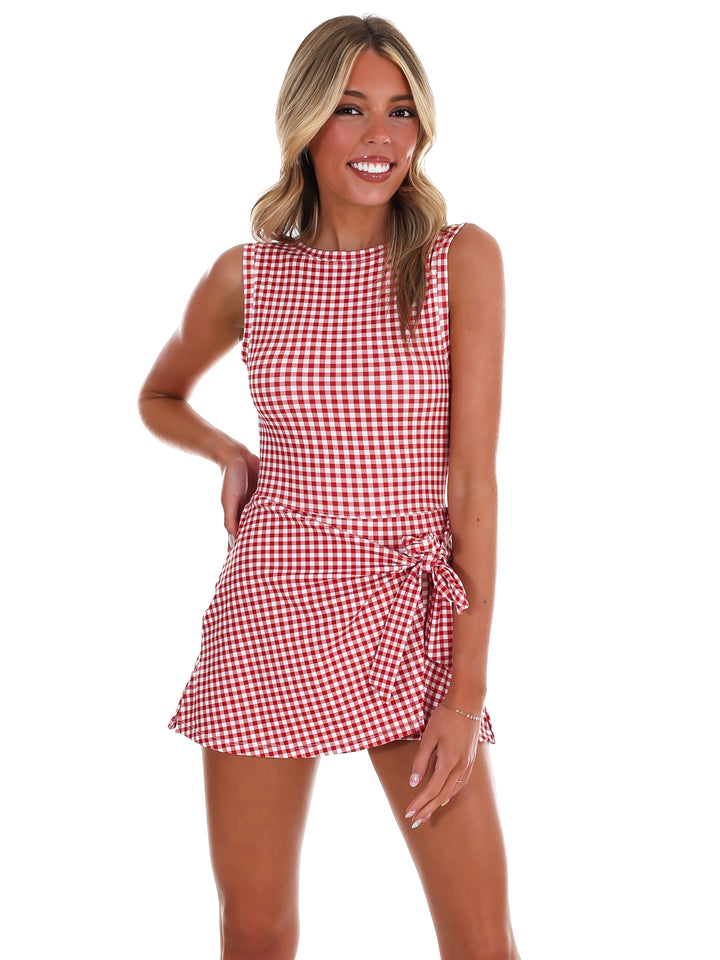 Simply Sweet Gingham Wrap Dress