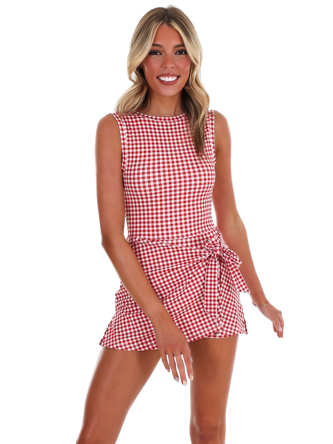 Simply Sweet Gingham Wrap Dress