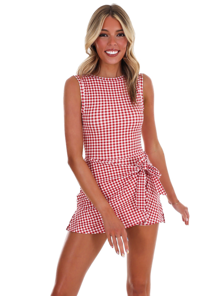 Simply Sweet Gingham Wrap Dress