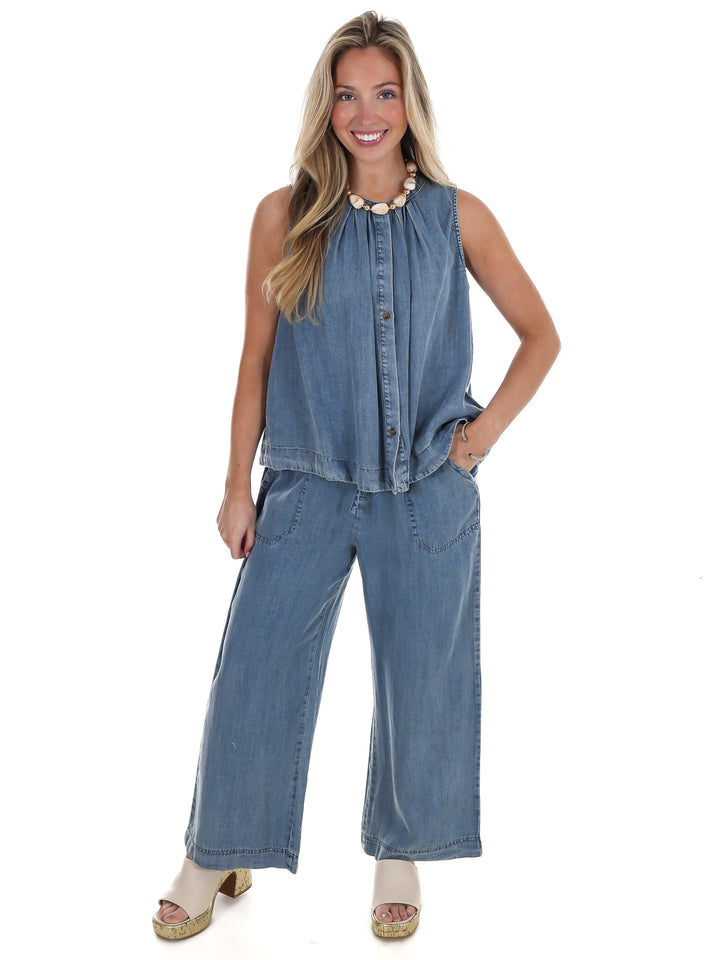 Someone Else Cropped Denim Pants