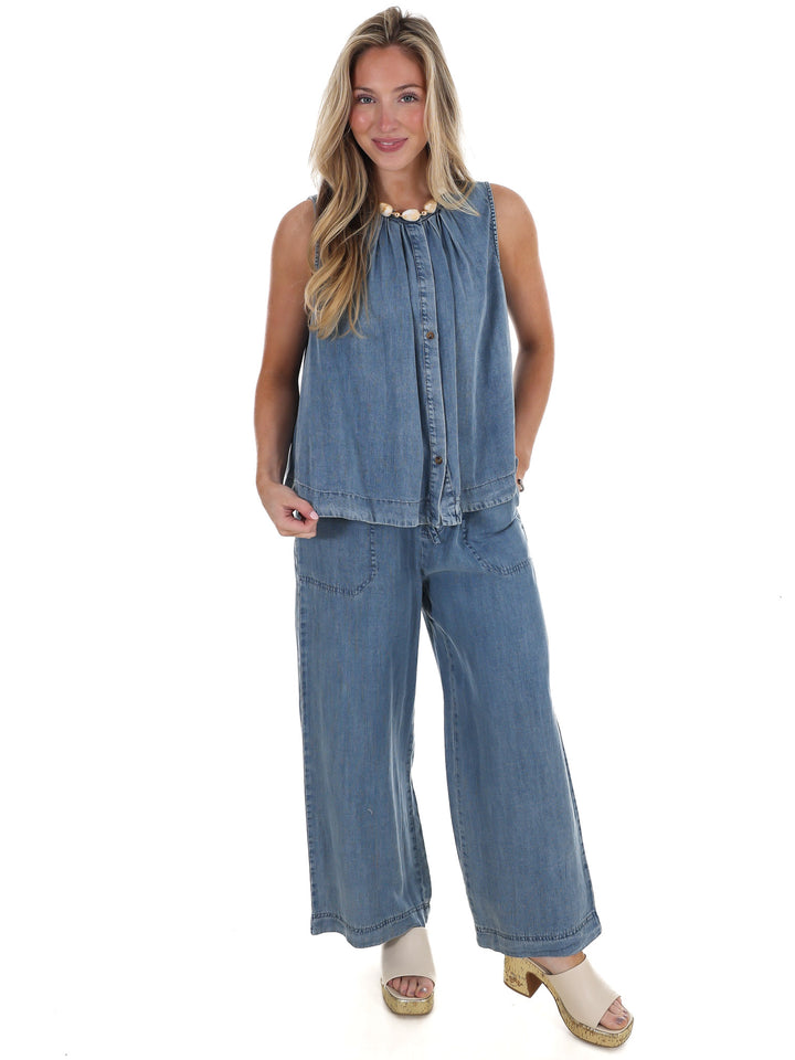 Someone Else Cropped Denim Pants