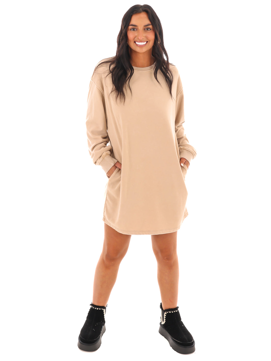 Relaxed Fit Sweatshirt Dress