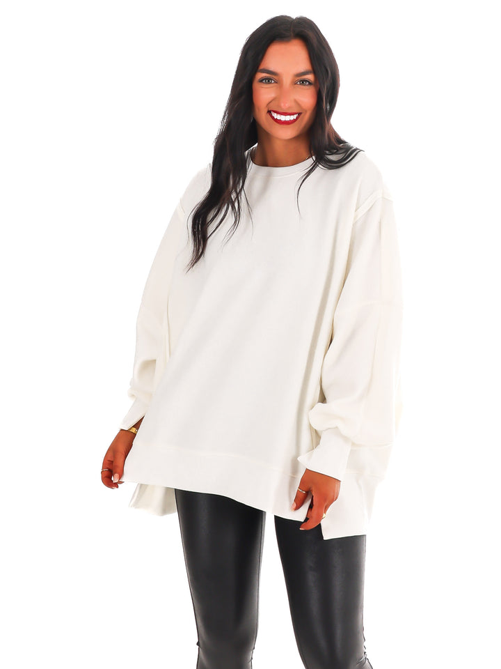 Fuzzy Feels Oversized Sweatshirt Doorbuster