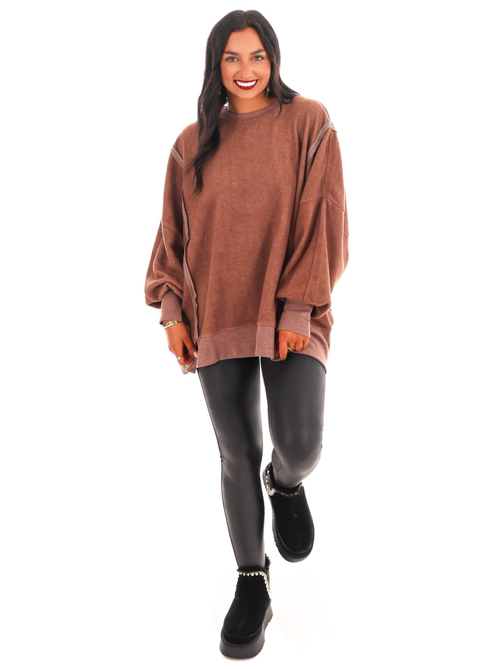 Fuzzy Feels Oversized Sweatshirt Doorbuster