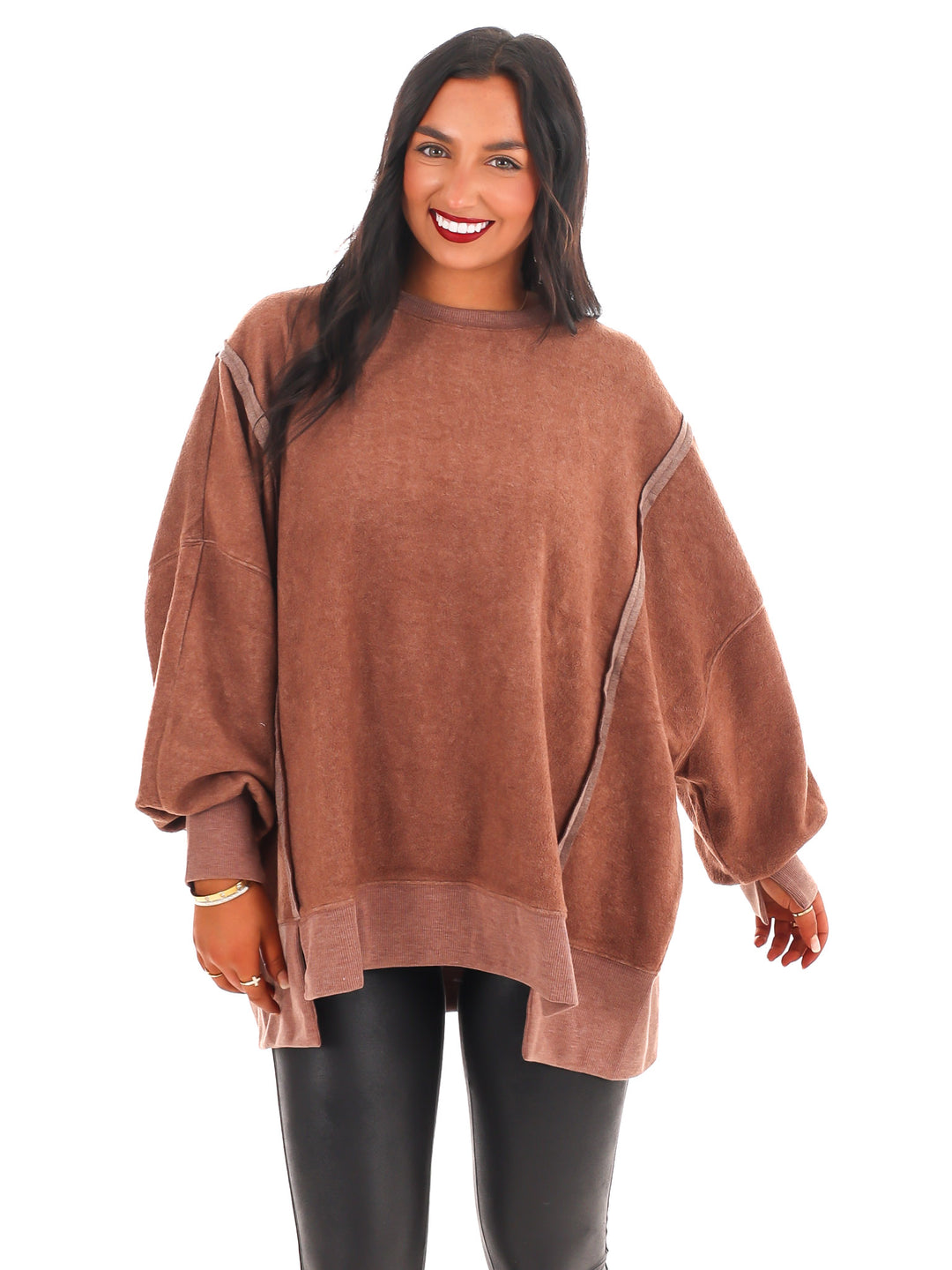 Fuzzy Feels Oversized Sweatshirt Doorbuster