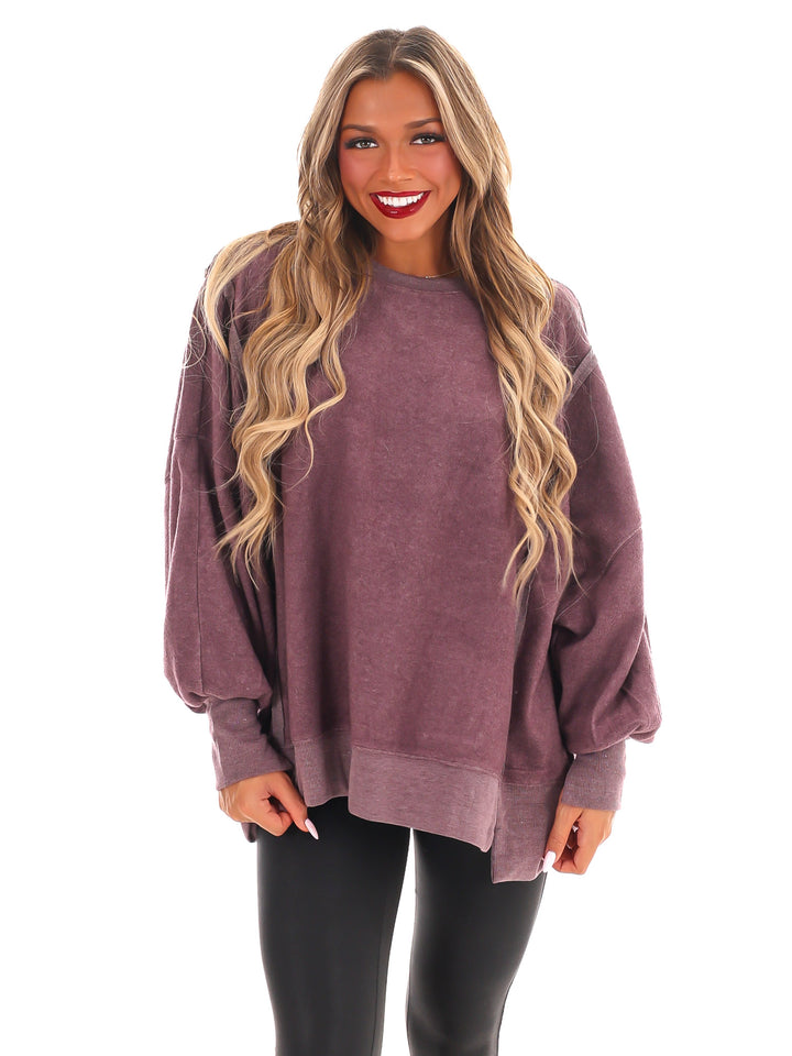 Fuzzy Feels Oversized Sweatshirt Doorbuster