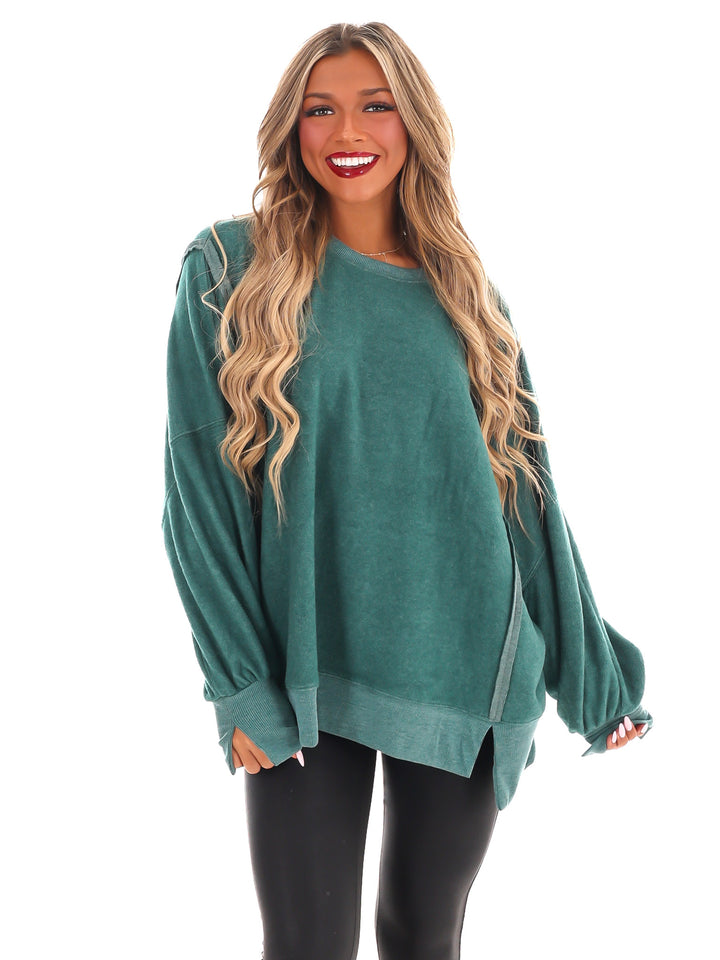 Fuzzy Feels Oversized Sweatshirt Doorbuster