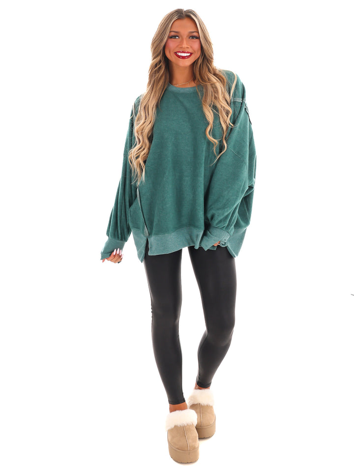 Fuzzy Feels Oversized Sweatshirt Doorbuster