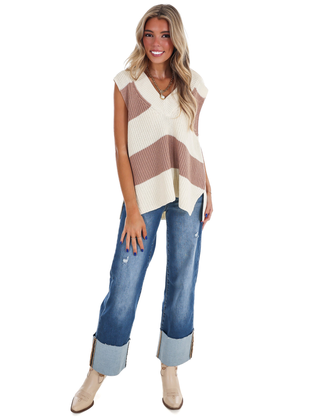 Market Days V-Neck Sweater