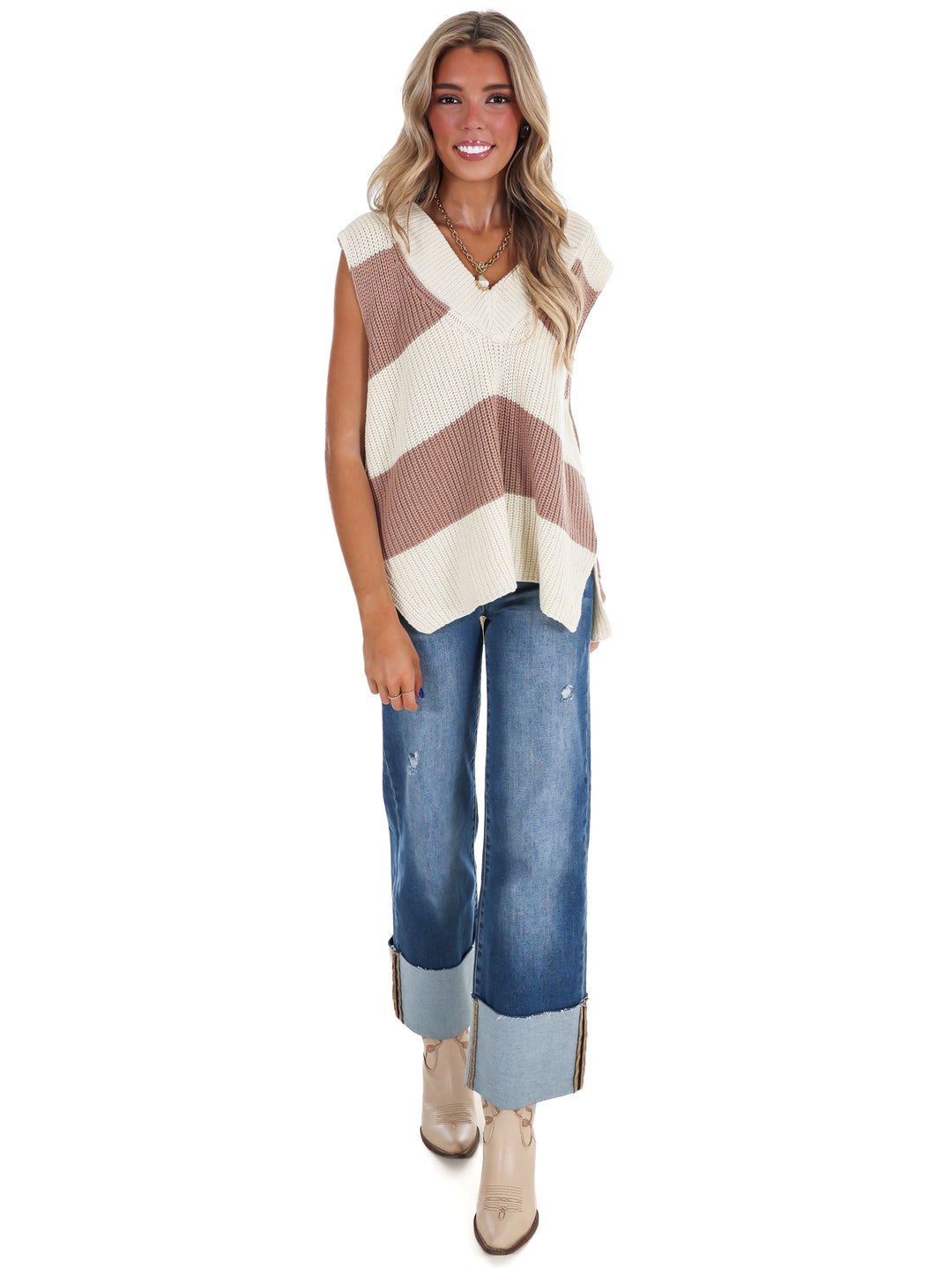 Market Days V-Neck Sweater