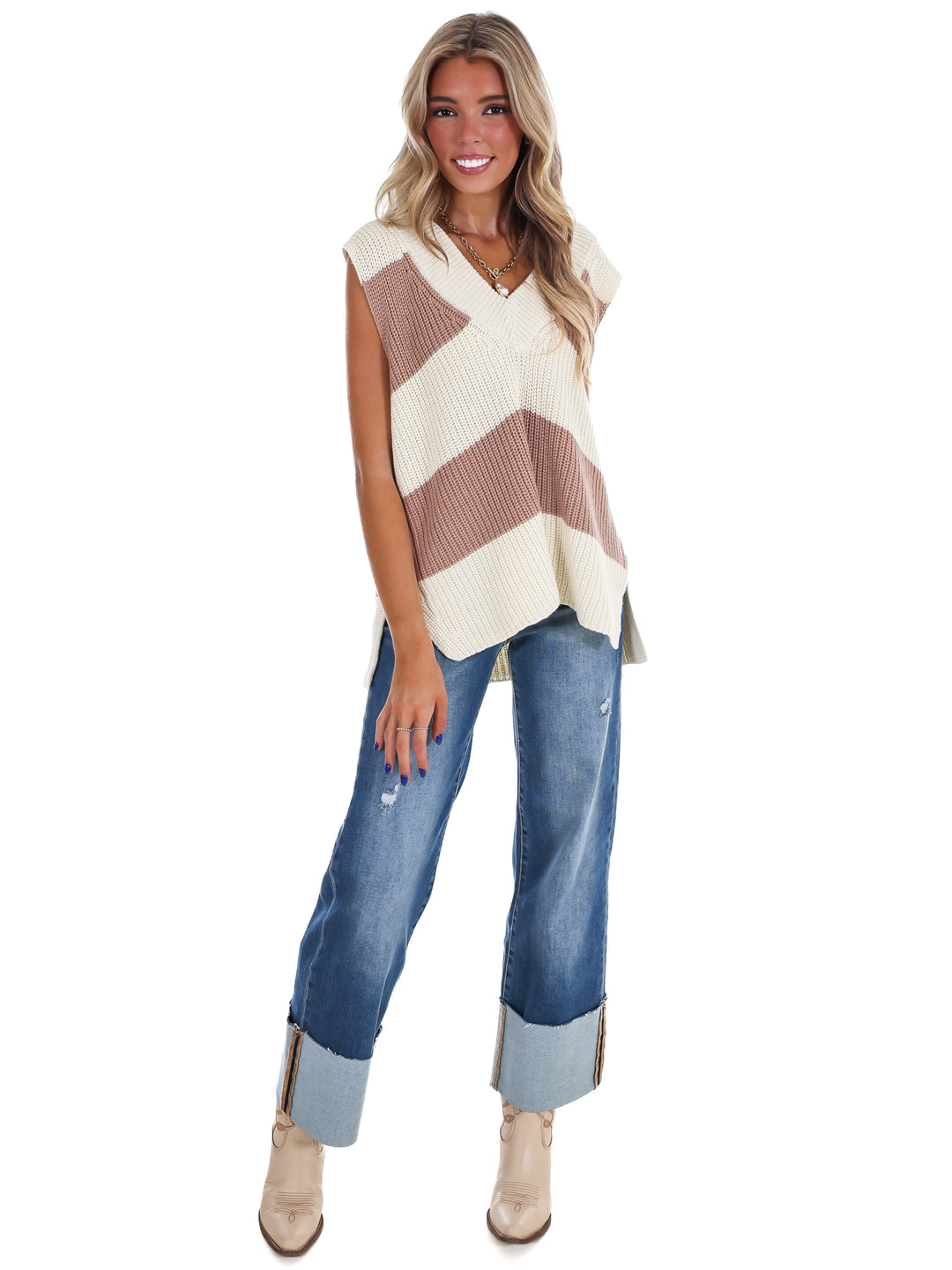 Market Days V-Neck Sweater