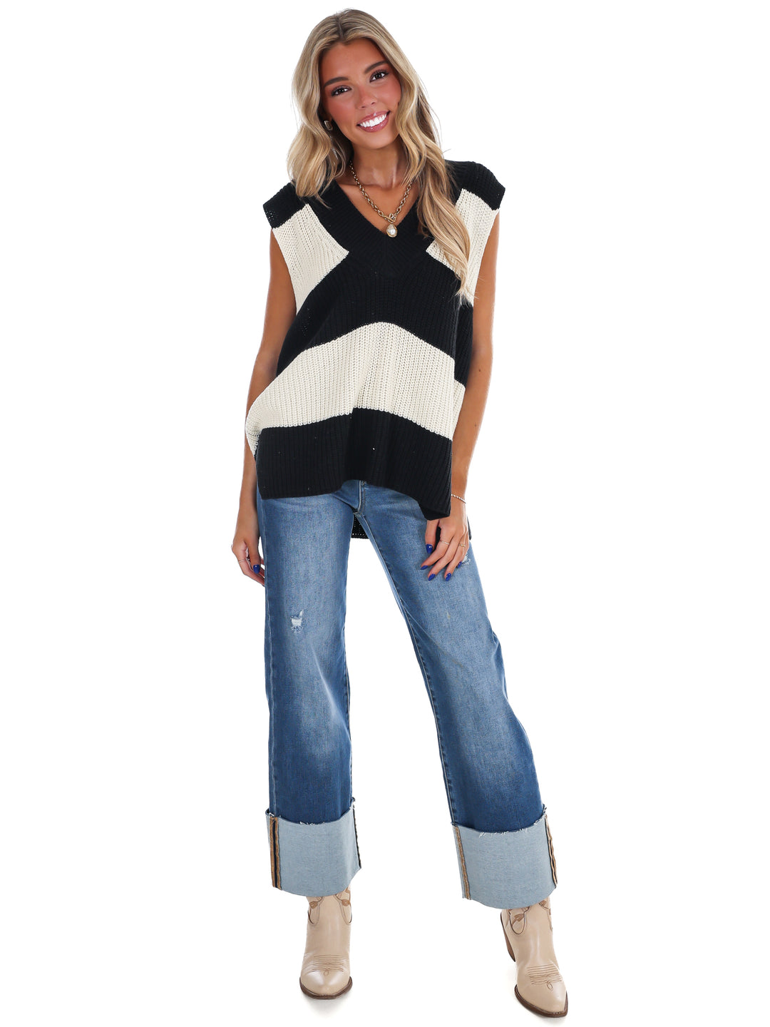 Market Days V-Neck Sweater