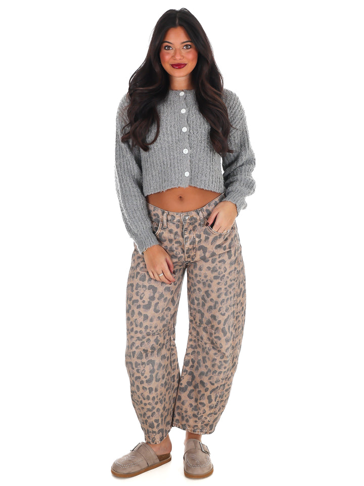 Fluffy Knit Button Up Cardigan Doorbuster