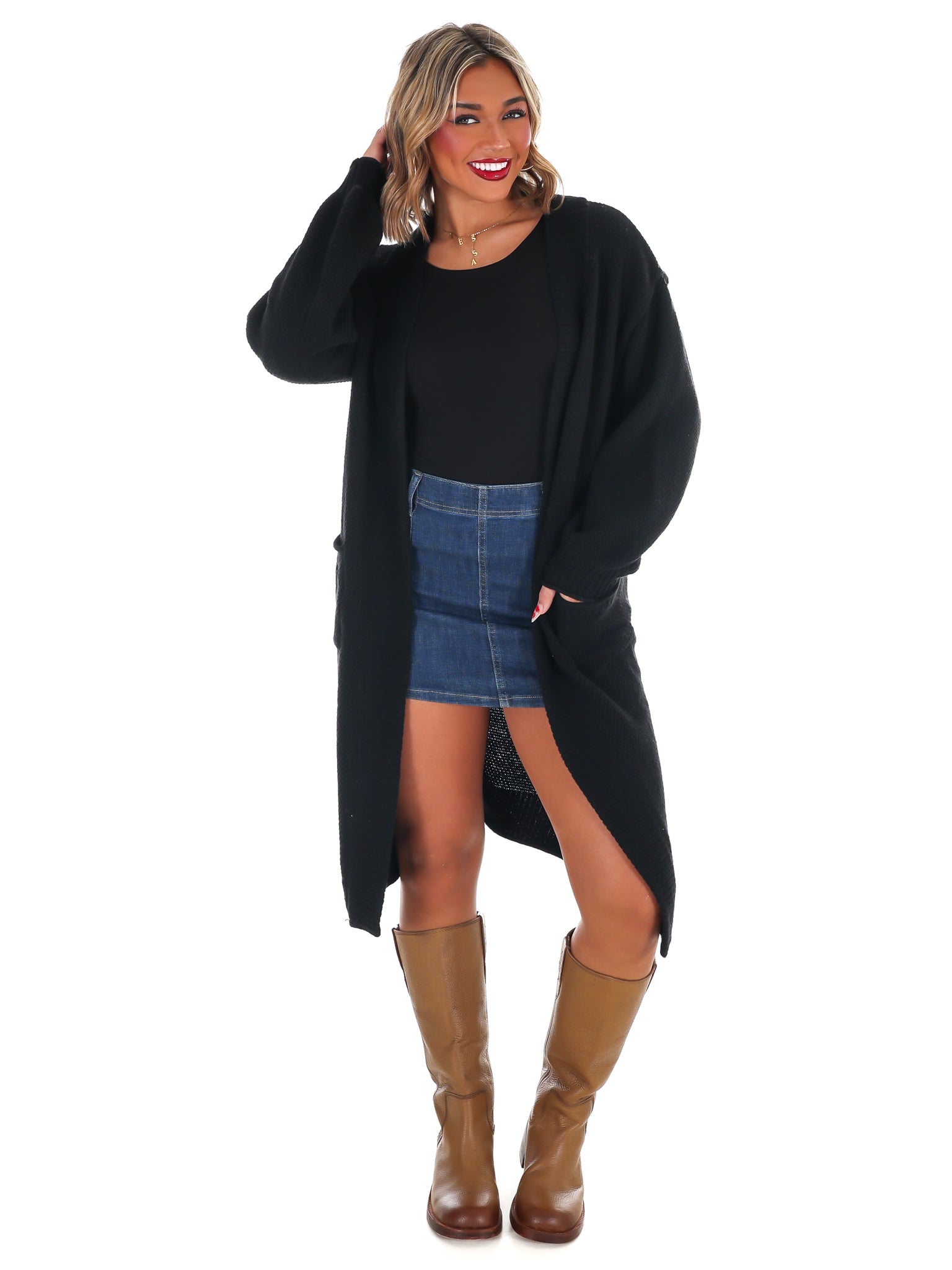 Oversized Textured Long Cardigan Doorbuster – Josie's Boutique