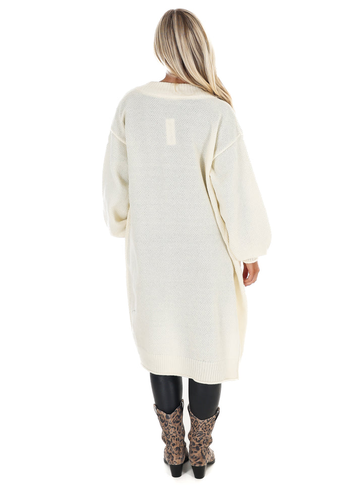 Oversized Textured Long Cardigan Doorbuster