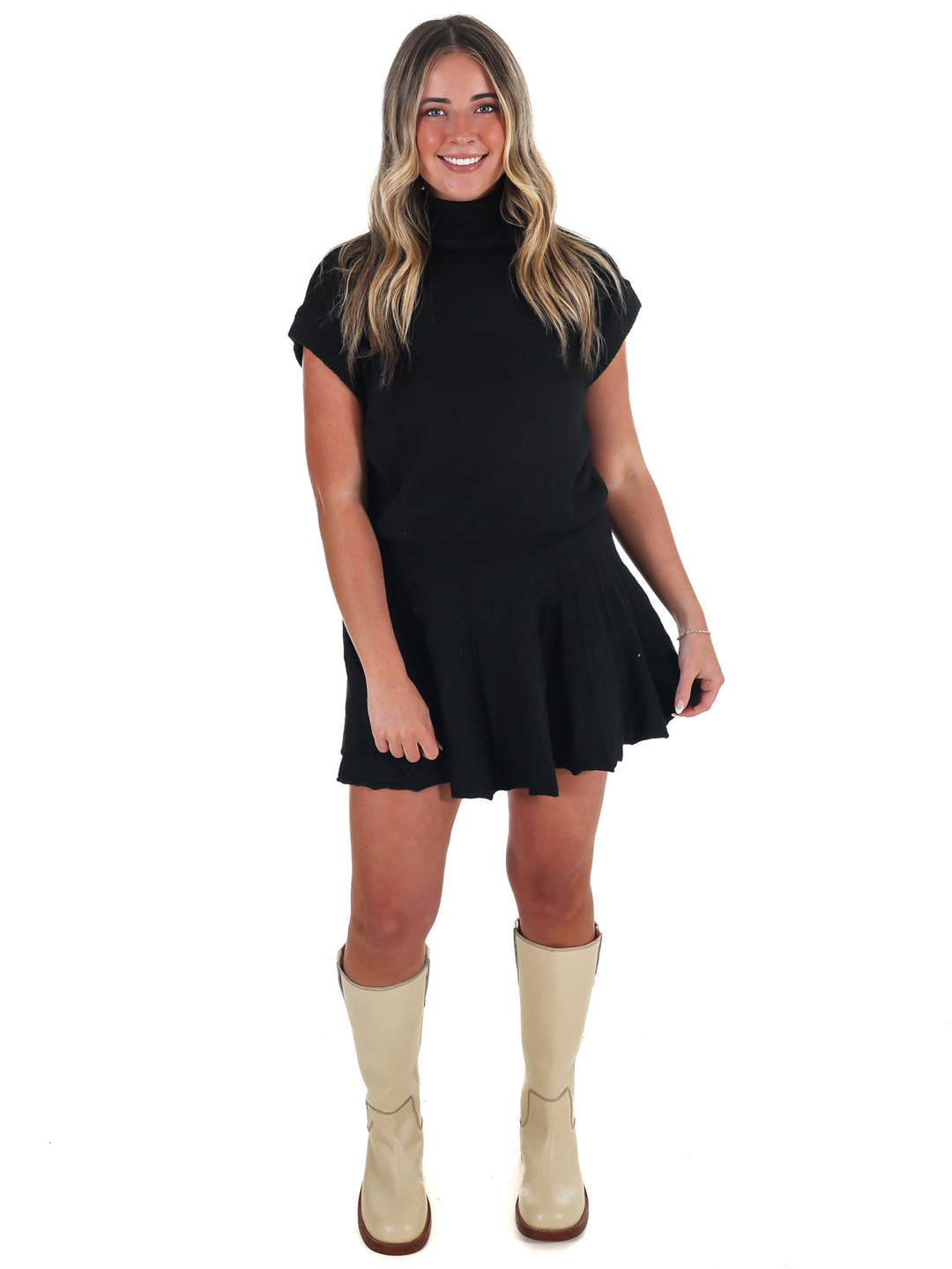 Cozy Harvest Pleated Skirt Set