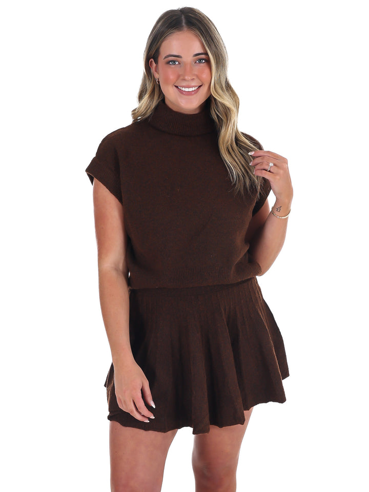 Cozy Harvest Pleated Skirt Set