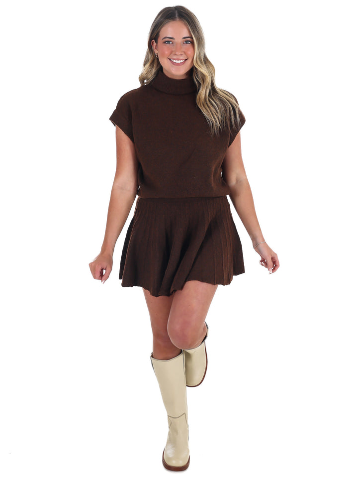 Cozy Harvest Pleated Skirt Set