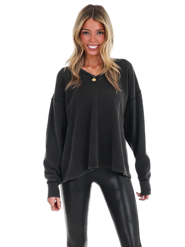 Urban Fade Oversized V-Neck Sweatshirt
