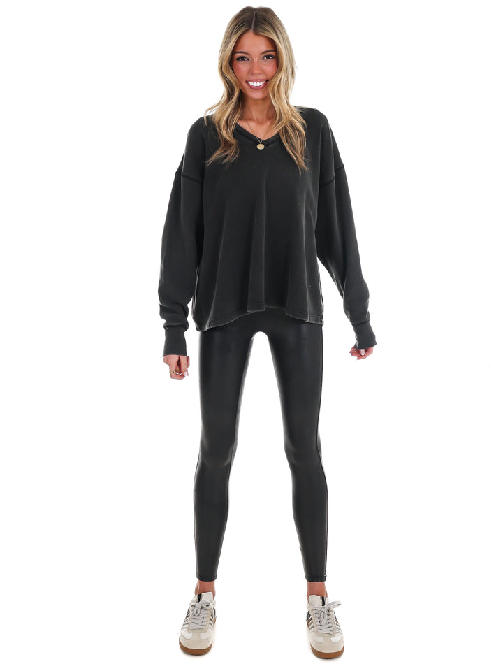 Urban Fade Oversized V-Neck Sweatshirt