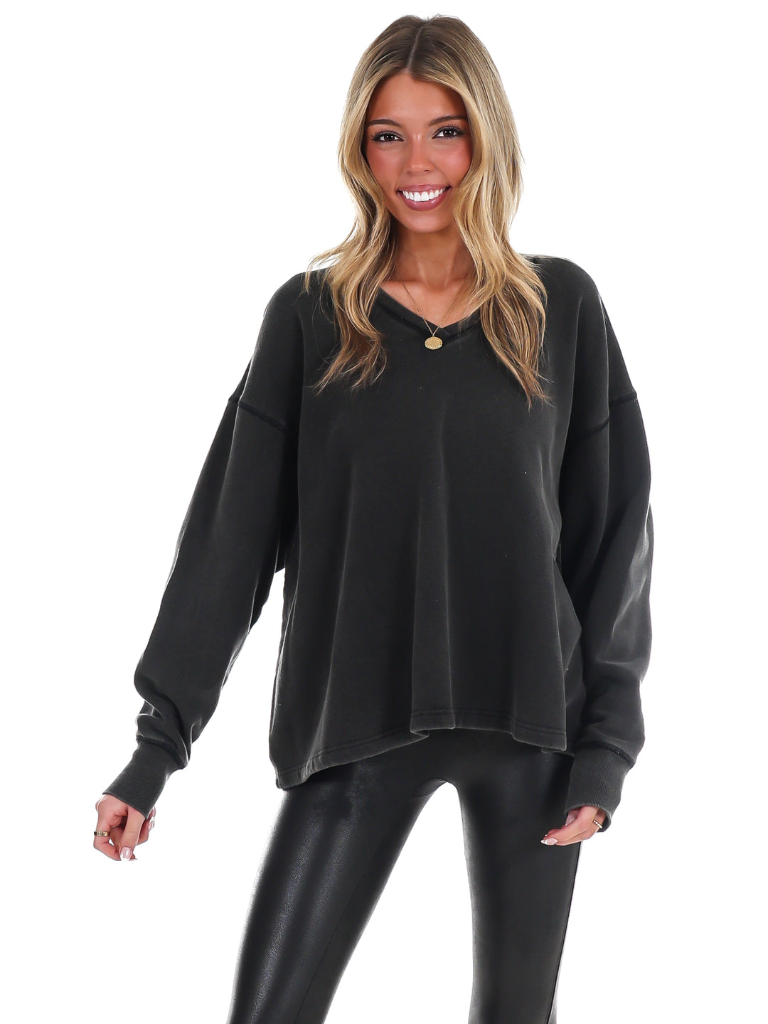 Urban Fade Oversized V-Neck Sweatshirt