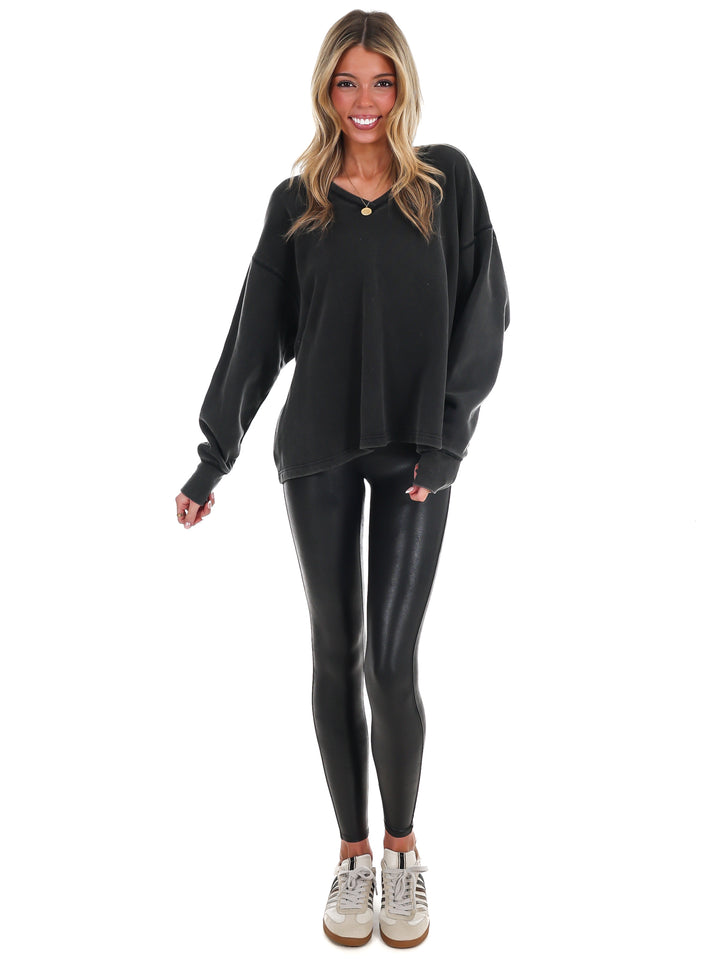 Urban Fade Oversized V-Neck Sweatshirt