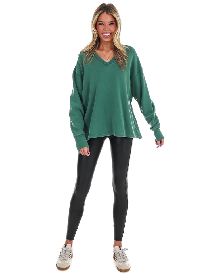 Urban Fade Oversized V-Neck Sweatshirt