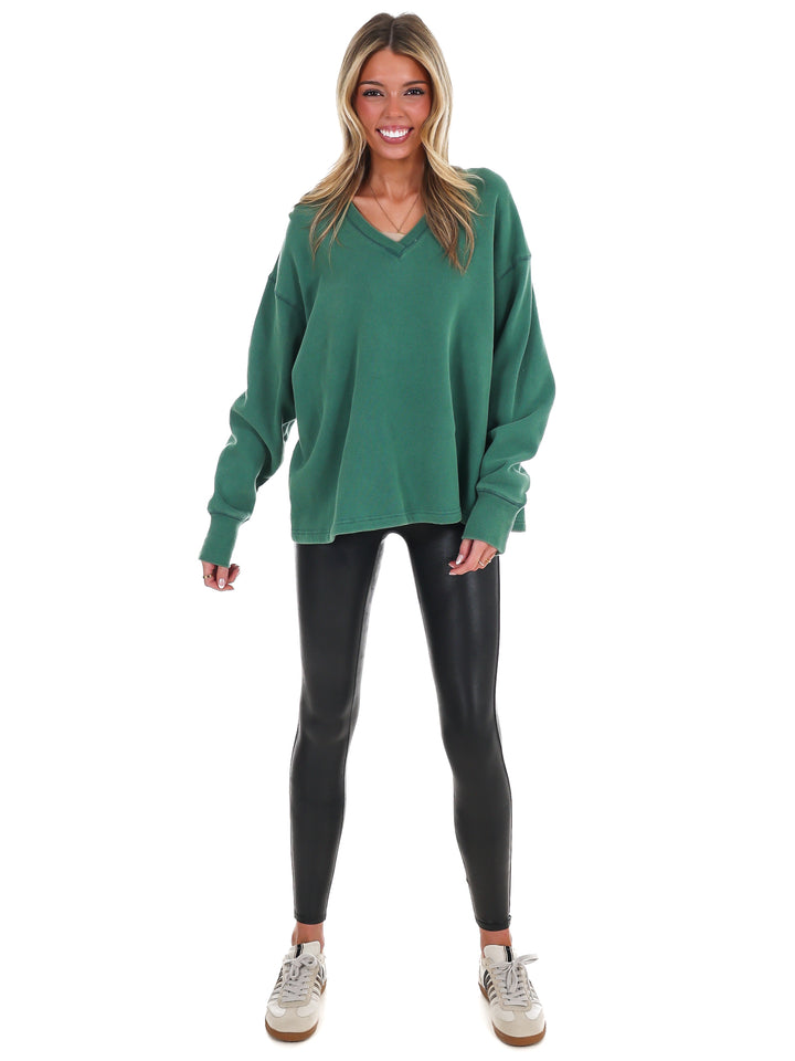 Urban Fade Oversized V-Neck Sweatshirt