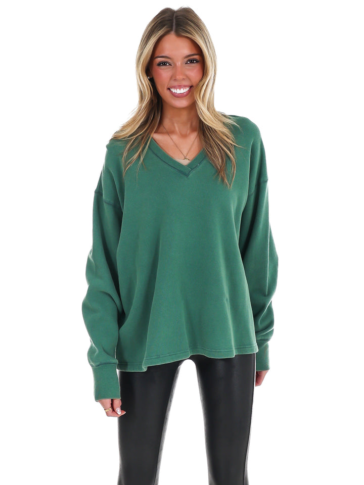 Urban Fade Oversized V-Neck Sweatshirt