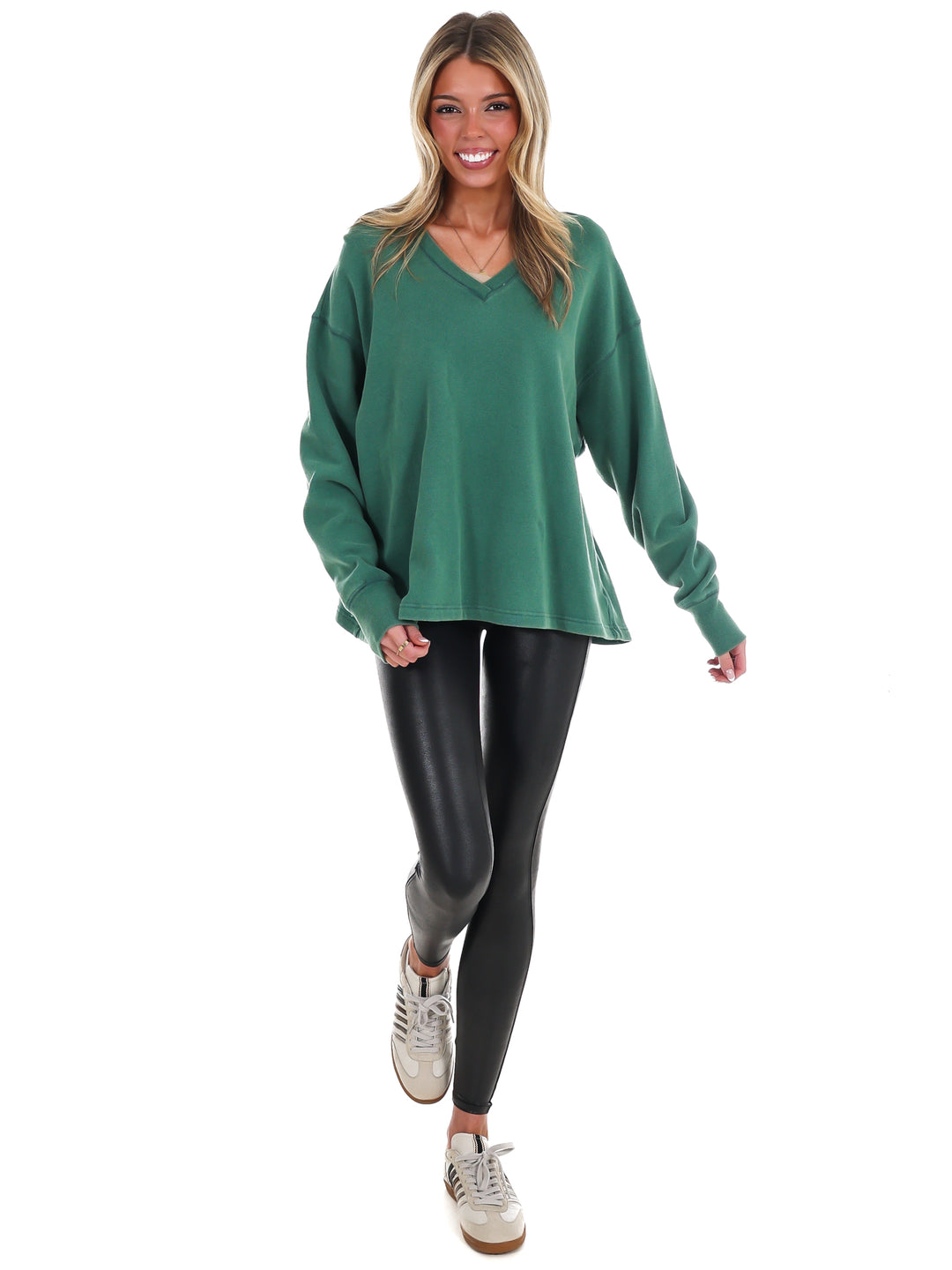 Urban Fade Oversized V-Neck Sweatshirt