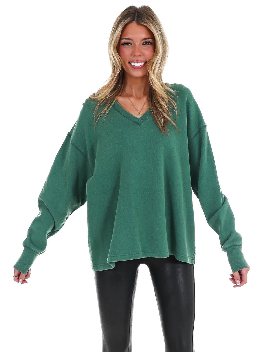 Urban Fade Oversized V-Neck Sweatshirt