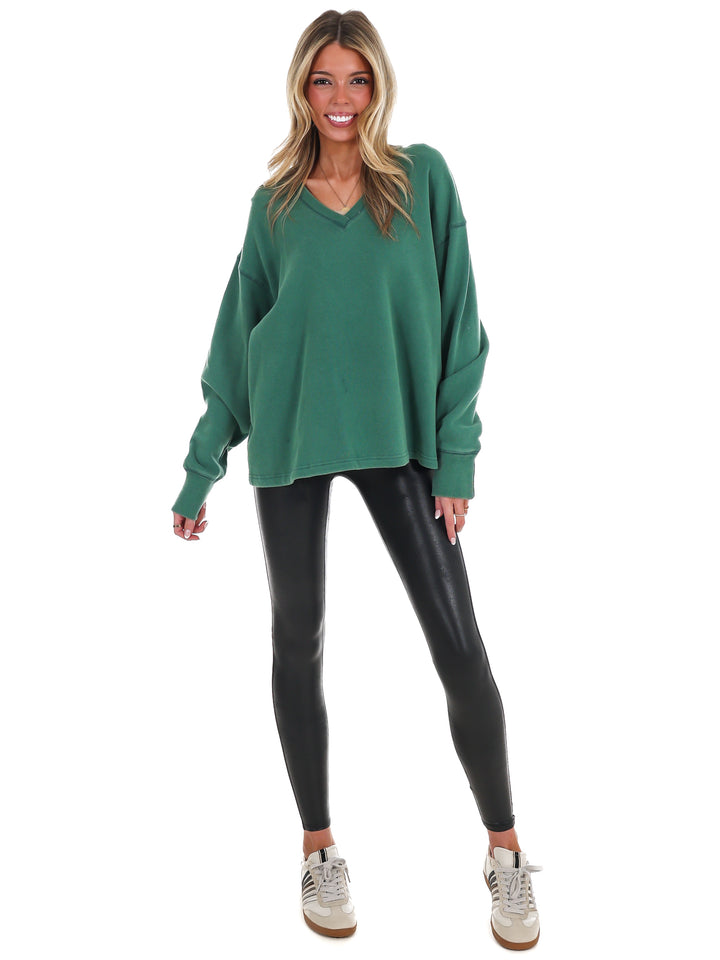 Urban Fade Oversized V-Neck Sweatshirt