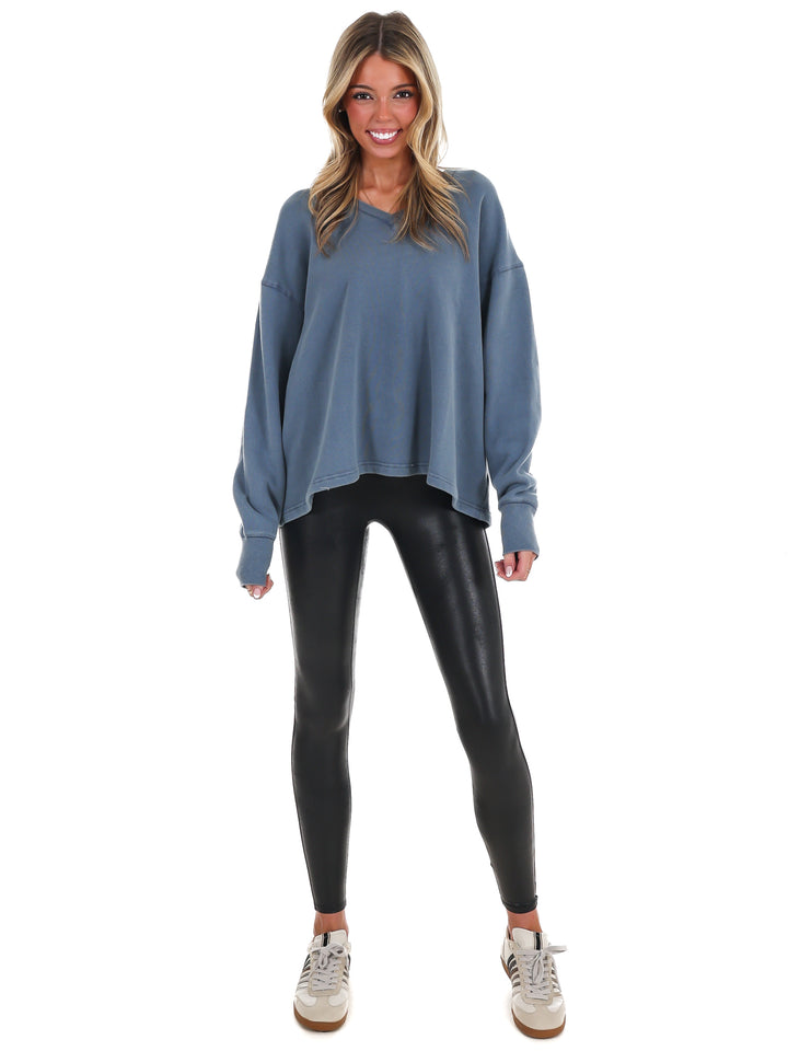 Urban Fade Oversized V-Neck Sweatshirt