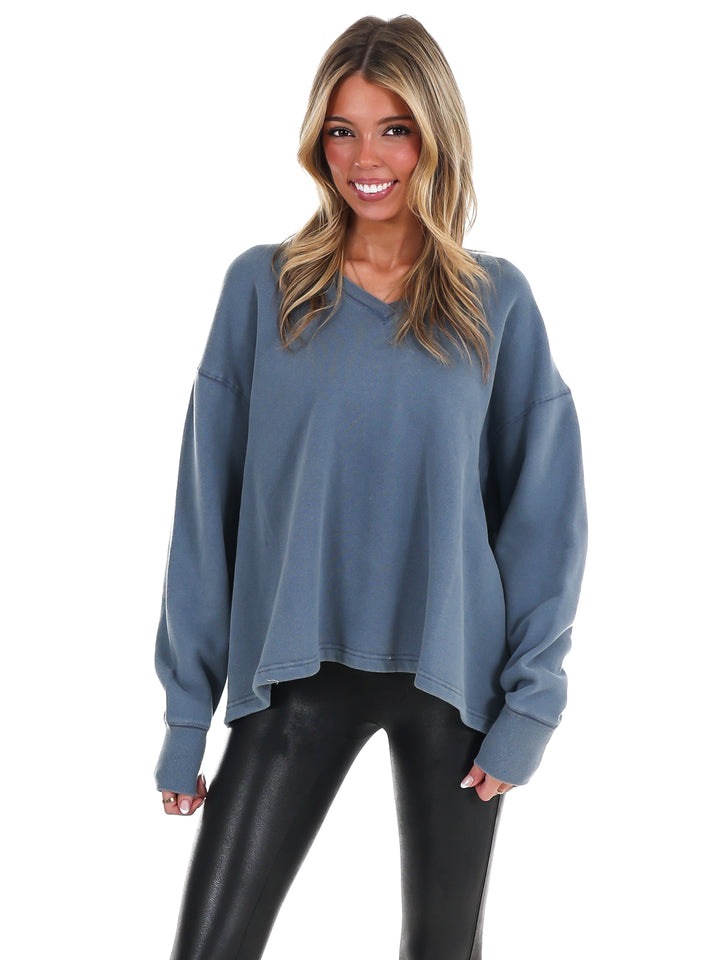 Urban Fade Oversized V-Neck Sweatshirt